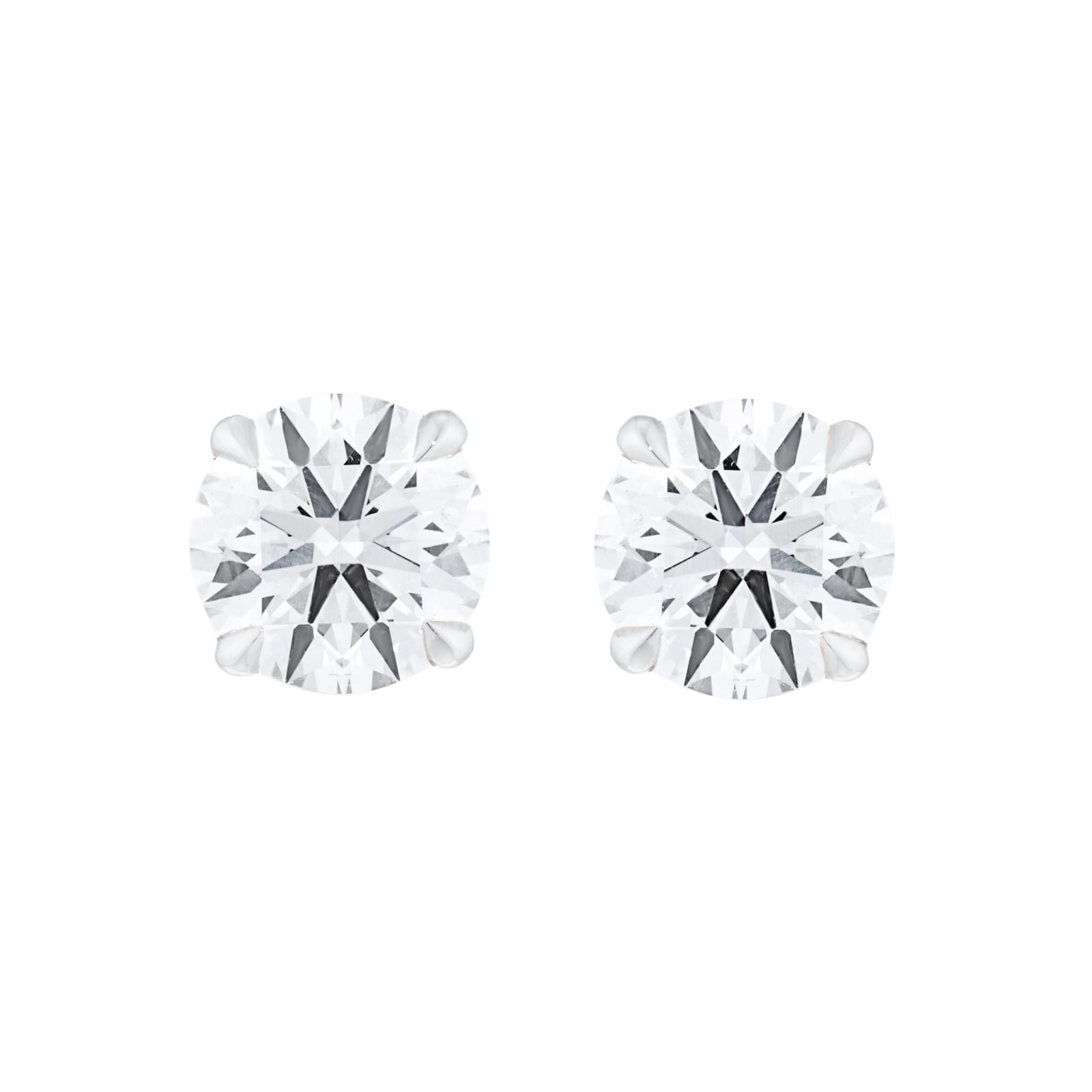 Goldsmiths 9ct White Gold 1.50cttw Brilliant Cut Lab Grown Diamond Solitaire Stud Earrings