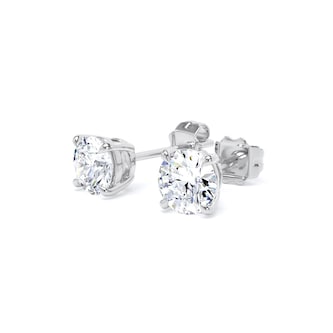 Goldsmiths 9ct White Gold 1.50cttw Brilliant Cut Lab Grown Diamond Solitaire Stud Earrings Goldsmiths 9ct White Gold 1.50cttw Brilliant Cut Lab Grown Diamond Solitaire Stud Earrings