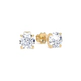 Goldsmiths 9ct Yellow Gold 1.50cttw Brilliant Cut Lab Grown Diamond Solitaire Stud Earrings
