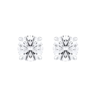Goldsmiths 9ct White Gold 2.00cttw Brilliant Cut Lab Grown Diamond Solitaire Stud Earrings Goldsmiths 9ct White Gold 2.00cttw Brilliant Cut Lab Grown Diamond Solitaire Stud Earrings