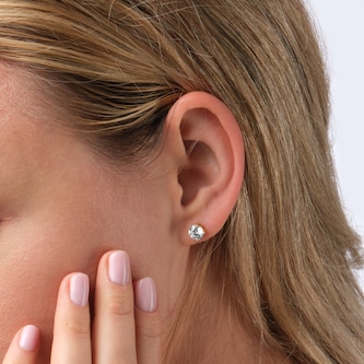 Goldsmiths 9ct Yellow Gold 2.00cttw Brilliant Cut Lab Grown Diamond Solitaire Stud Earrings