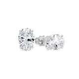 Best Luxury 
9ct White Gold 2.00cttw Oval Cut Lab Grown Diamond Solitaire Stud Earrings
