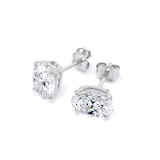 Best Luxury 
9ct White Gold 2.00cttw Oval Cut Lab Grown Diamond Solitaire Stud Earrings