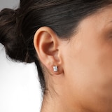 Goldsmiths 9ct Yellow Gold 1.50cttw Radiant Cut Lab Grown Diamond Solitaire Stud Earrings