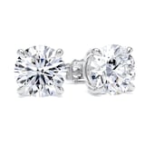 Goldsmiths 9ct White Gold 3.00cttw Brilliant Cut Lab Grown Diamond Solitaire Stud Earrings