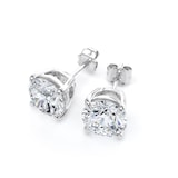 Goldsmiths 9ct White Gold 3.00cttw Brilliant Cut Lab Grown Diamond Solitaire Stud Earrings