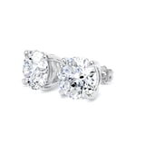 Goldsmiths 9ct White Gold 4.00cttw Brilliant Cut Lab Grown Diamond Solitaire Stud Earrings