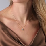 Goldsmiths 9ct Yellow Gold 1.50cttw Oval Cut Solitaire Lab Grown Diamond Pendant