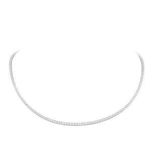 Goldsmiths 18ct White Gold 6.00cttw Lab Grown Diamond Line Necklace