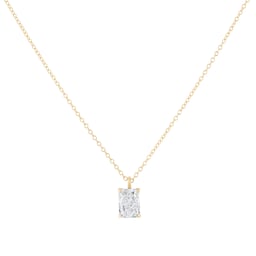 25020006 - 9ct Yellow Gold 2.00cttw Radiant Cut Solitaire Lab Grown Diamond Pendant