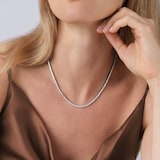 Goldsmiths 9ct White Gold 6.00cttw Lab Grown Diamond Line Necklace
