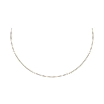 Goldsmiths 9ct Yellow Gold 6.00cttw Lab Grown Diamond Line Necklace