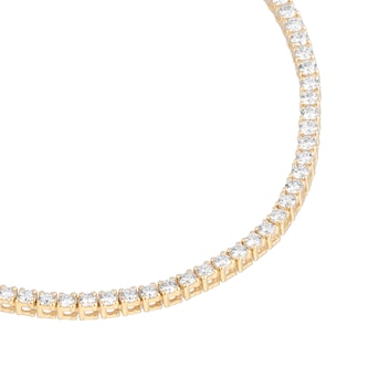 Goldsmiths 9ct Yellow Gold 6.00cttw Lab Grown Diamond Line Necklace