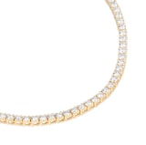 Goldsmiths 9ct Yellow Gold 6.00cttw Lab Grown Diamond Line Necklace
