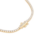 Goldsmiths 9ct Yellow Gold 6.00cttw Lab Grown Diamond Line Necklace