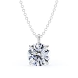 Goldsmiths 9ct White Gold 1.50cttw Brilliant Cut Lab Grown Diamond Solitaire Pendant