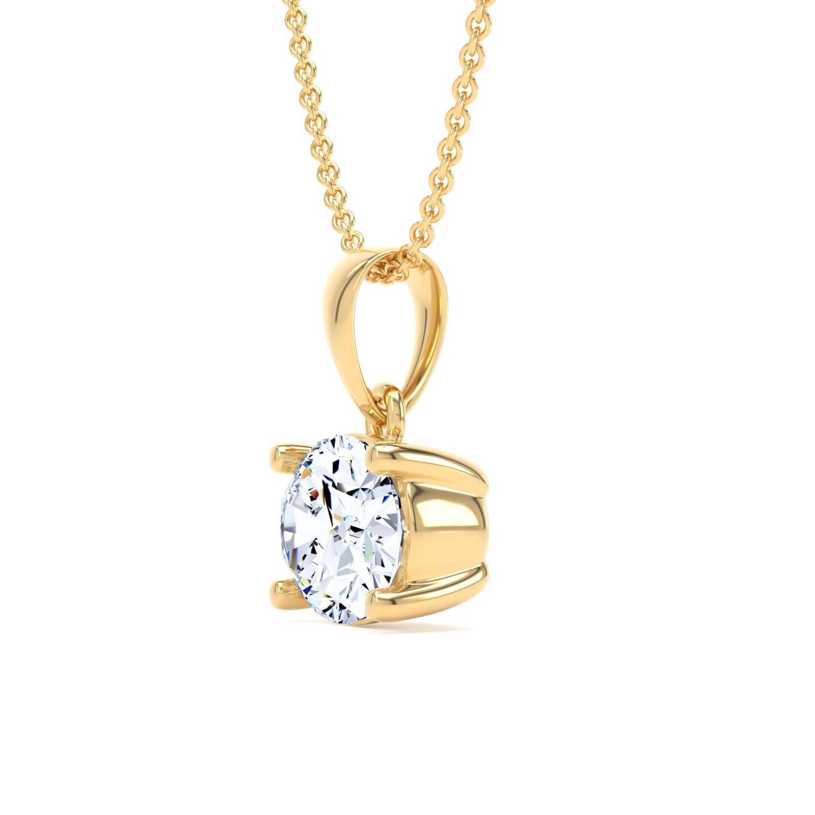 Goldsmiths 9ct Yellow Gold 2.00cttw Horizontal Oval Cut Lab Grown Diamond Solitaire Pendant Goldsmiths 9ct Yellow Gold 2.00cttw Horizontal Oval Cut Lab Grown Diamond Solitaire Pendant