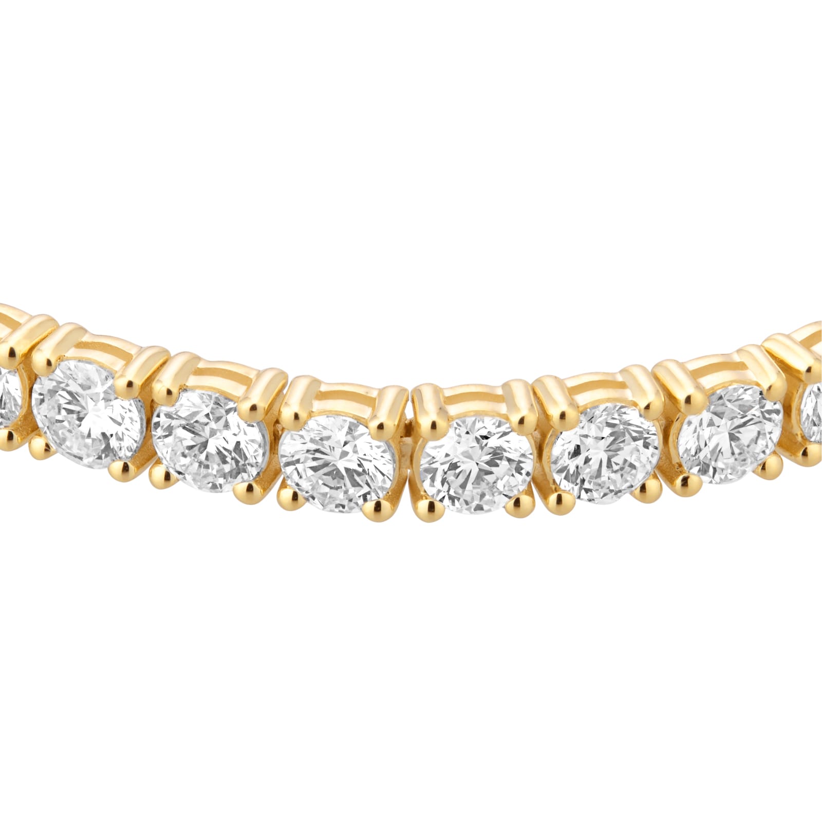 Goldsmiths 9ct Yellow Gold 10.00cttw Lab Grown Diamond Line Bracelet Goldsmiths 9ct Yellow Gold 10.00cttw Lab Grown Diamond Line Bracelet