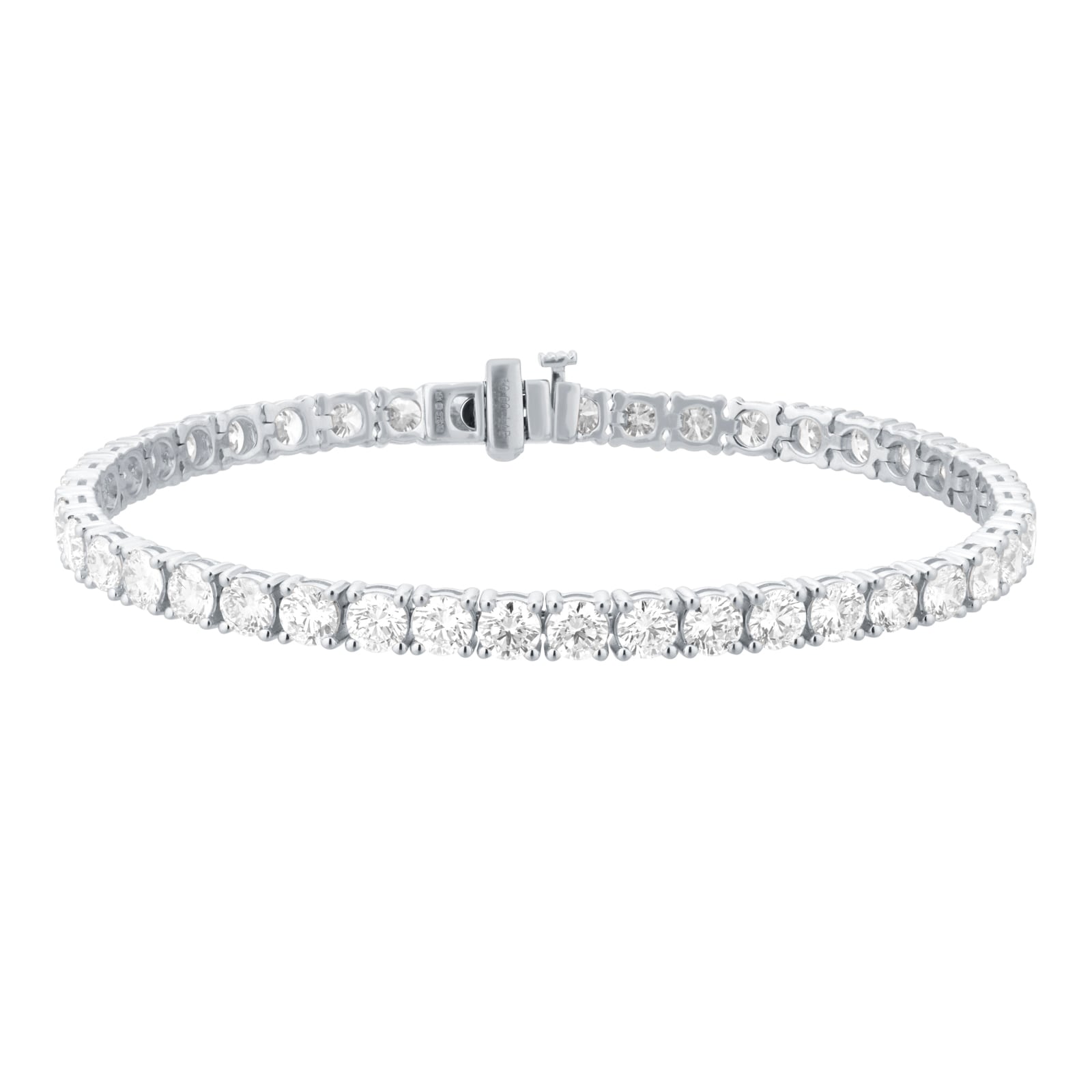 Goldsmiths 9ct White Gold 10.00cttw Lab Grown Diamond Line Bracelet Goldsmiths 9ct White Gold 10.00cttw Lab Grown Diamond Line Bracelet