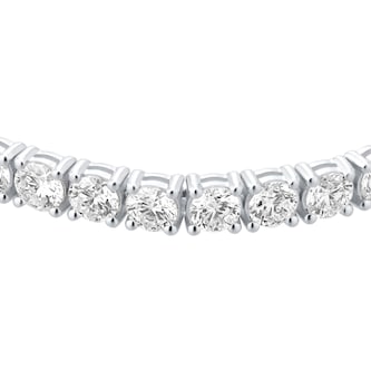 Goldsmiths 9ct White Gold 10.00cttw Lab Grown Diamond Line Bracelet Goldsmiths 9ct White Gold 10.00cttw Lab Grown Diamond Line Bracelet