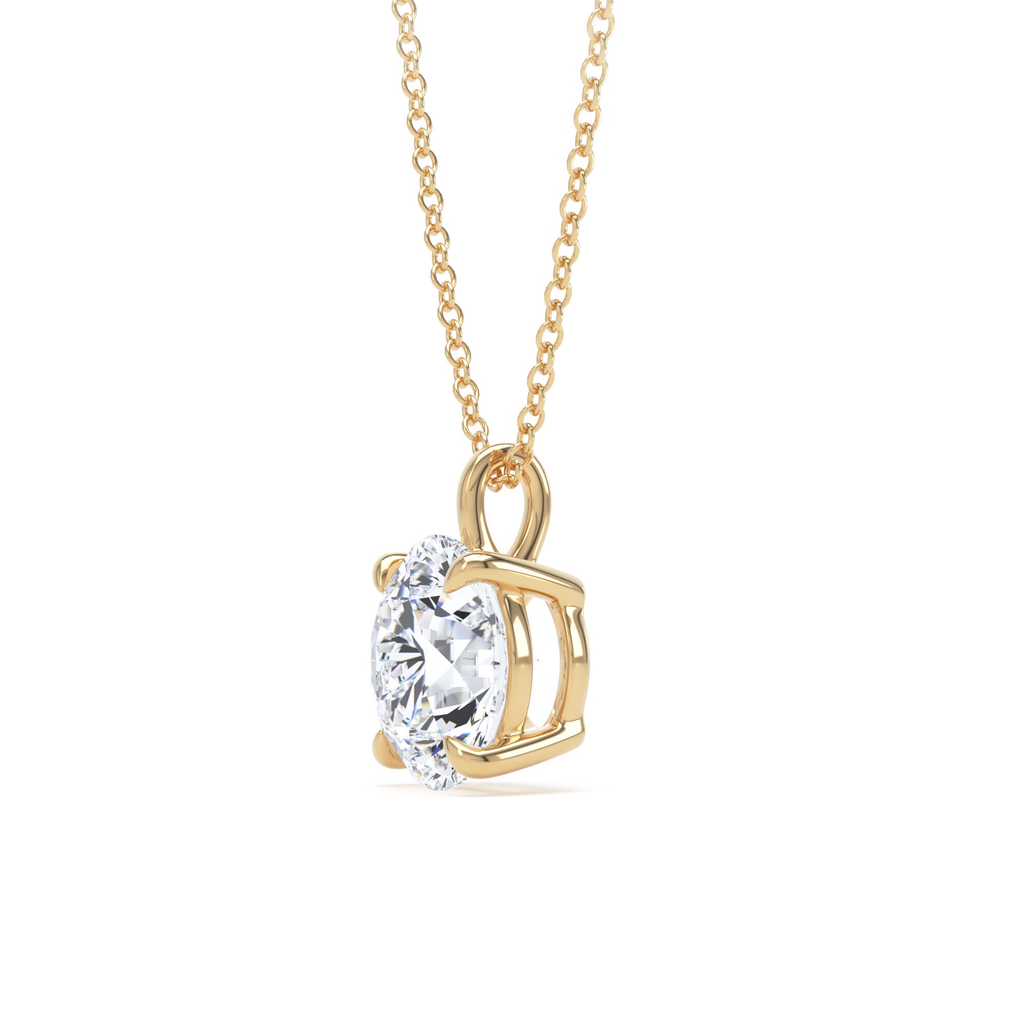 Goldsmiths 18ct Yellow Gold 2.00cttw Brilliant Cut Lab Grown Diamond Solitaire Pendant Goldsmiths 18ct Yellow Gold 2.00cttw Brilliant Cut Lab Grown Diamond Solitaire Pendant