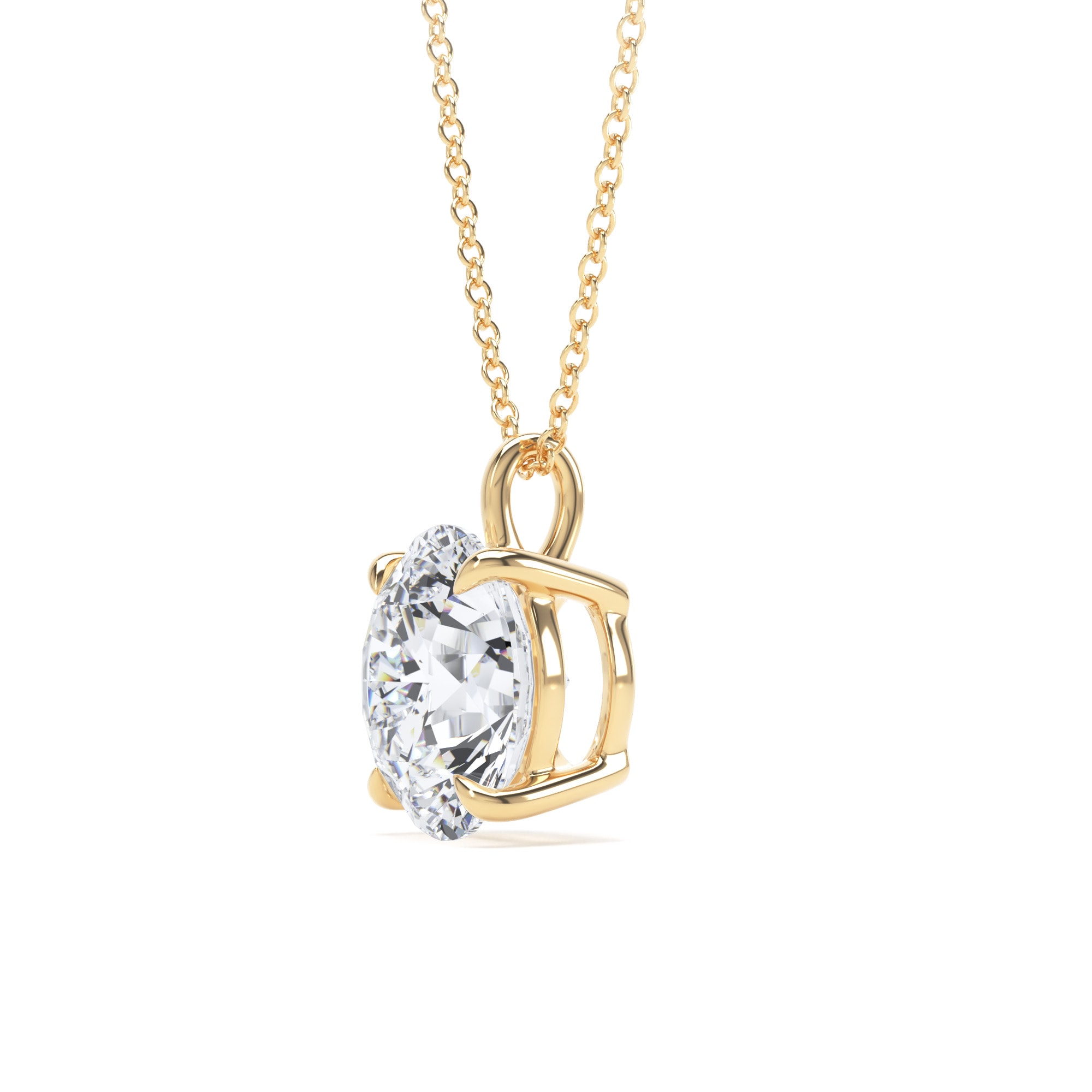 Goldsmiths 18ct Yellow Gold 3.00cttw Brilliant Cut Lab Grown Diamond Solitaire Pendant Goldsmiths 18ct Yellow Gold 3.00cttw Brilliant Cut Lab Grown Diamond Solitaire Pendant