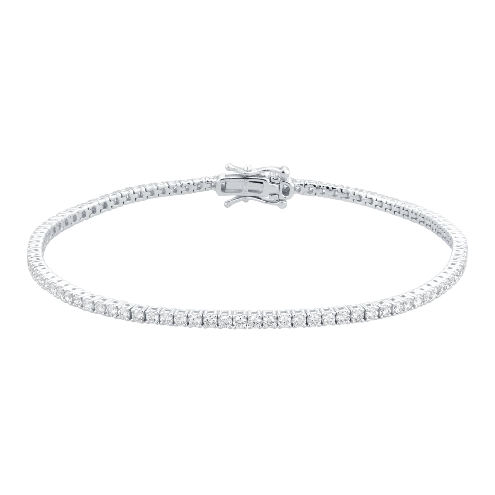 Goldsmiths 9ct White Gold 2.00cttw Lab Grown Diamond Line Bracelet Goldsmiths 9ct White Gold 2.00cttw Lab Grown Diamond Line Bracelet