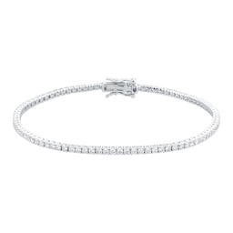 25030000 - 9ct White Gold 2.00cttw Lab Grown Diamond Line Bracelet