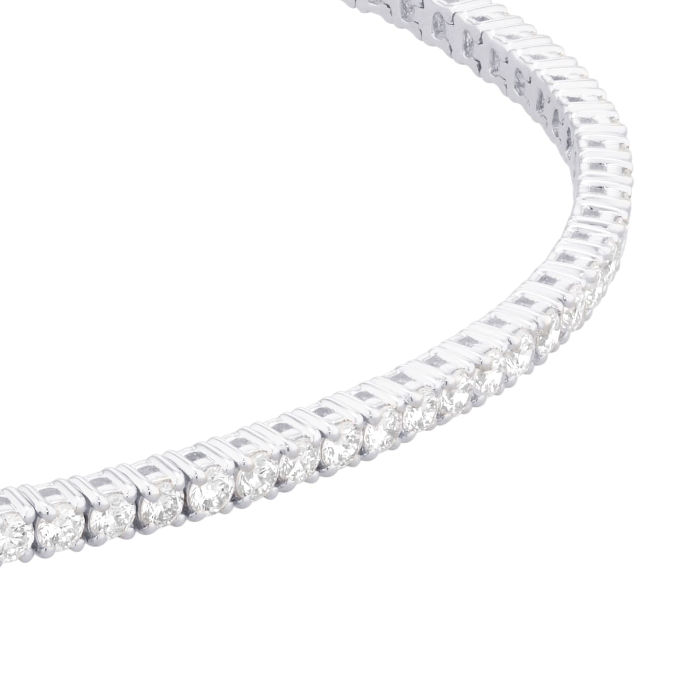 Goldsmiths 9ct White Gold 2.00cttw Lab Grown Diamond Line Bracelet