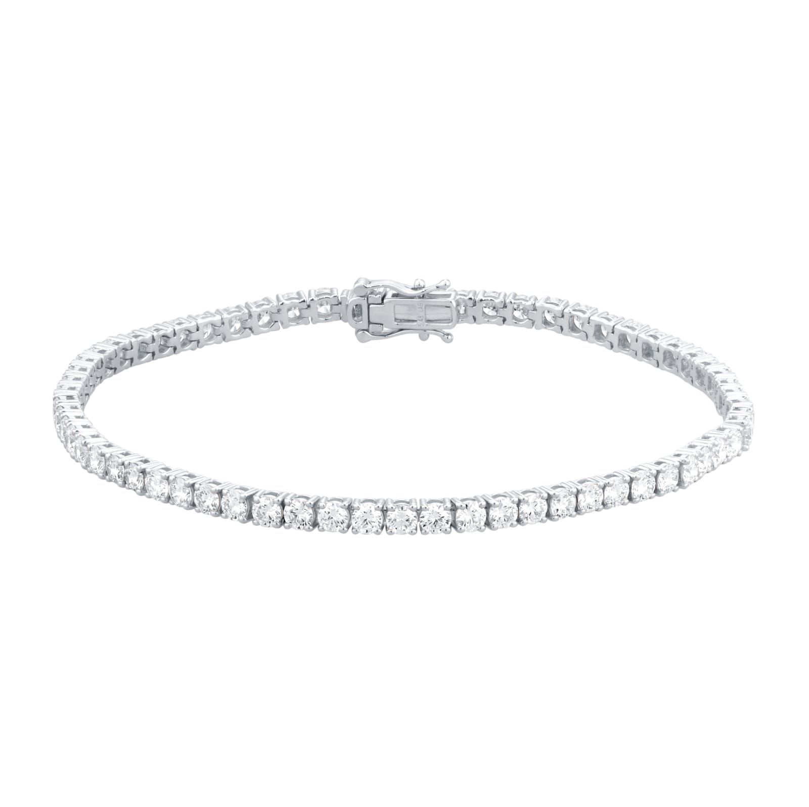 Goldsmiths 9ct White Gold 5.00cttw Lab Grown Diamond Line Bracelet Goldsmiths 9ct White Gold 5.00cttw Lab Grown Diamond Line Bracelet