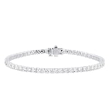 Best Luxury 
9ct White Gold 5.00cttw Lab Grown Diamond Line Bracelet