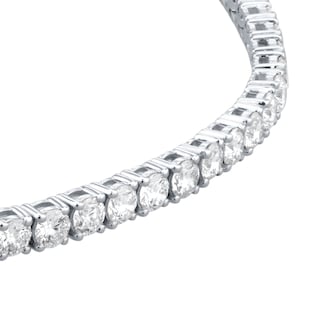 Goldsmiths 9ct White Gold 5.00cttw Lab Grown Diamond Line Bracelet