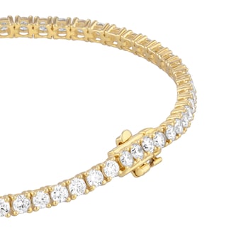 Goldsmiths 9ct Yellow Gold 5.00cttw Lab Grown Diamond Line Bracelet Goldsmiths 9ct Yellow Gold 5.00cttw Lab Grown Diamond Line Bracelet