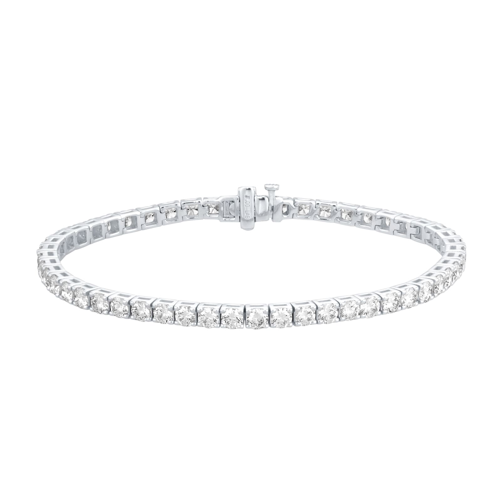 Goldsmiths 9ct White Gold 7.00cttw Lab Grown Diamond Line Bracelet Goldsmiths 9ct White Gold 7.00cttw Lab Grown Diamond Line Bracelet