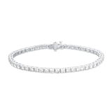 Goldsmiths 9ct White Gold 7.00cttw Lab Grown Diamond Line Bracelet