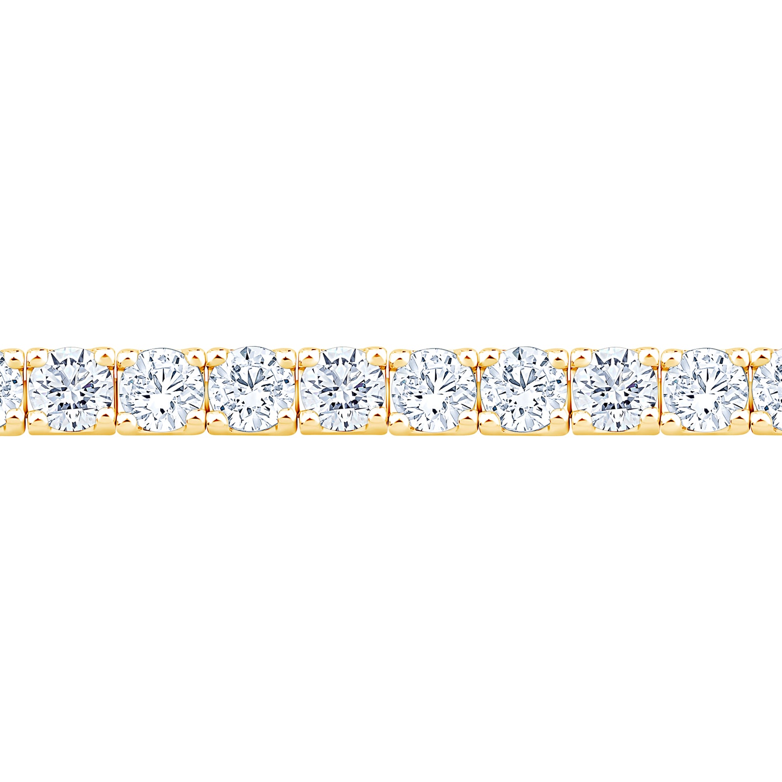 Goldsmiths 9ct Yellow Gold 7.00cttw Lab Grown Diamond Line Bracelet