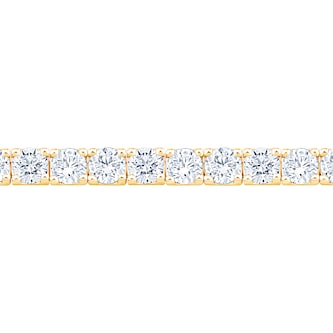 Goldsmiths 9ct Yellow Gold 7.00cttw Lab Grown Diamond Line Bracelet