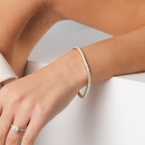 Goldsmiths 9ct Yellow Gold 7.00cttw Lab Grown Diamond Line Bracelet