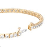 Goldsmiths 9ct Yellow Gold 7.00cttw Lab Grown Diamond Line Bracelet