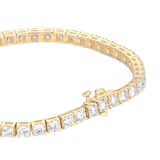 Goldsmiths 9ct Yellow Gold 7.00cttw Lab Grown Diamond Line Bracelet