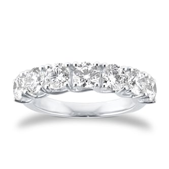 Goldsmiths Platinum 2.00cttw Brilliant Cut Lab Grown Diamond 7 Stone Ring Goldsmiths Platinum 2.00cttw Brilliant Cut Lab Grown Diamond 7 Stone Ring