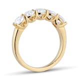 Best Luxury 
18ct Yellow Gold 1.50cttw Brilliant Cut Lab Grown Diamond 5 Stone Eternity Ring