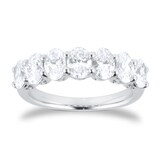 Best Luxury 
Platinum 2.00cttw Oval Cut Lab Grown Diamond 7 Stone Eternity Ring