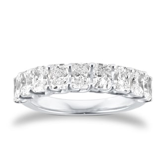 Goldsmiths Platinum 2.00cttw Radiant Cut Lab Grown Diamond 9 Stone Ring Goldsmiths Platinum 2.00cttw Radiant Cut Lab Grown Diamond 9 Stone Ring
