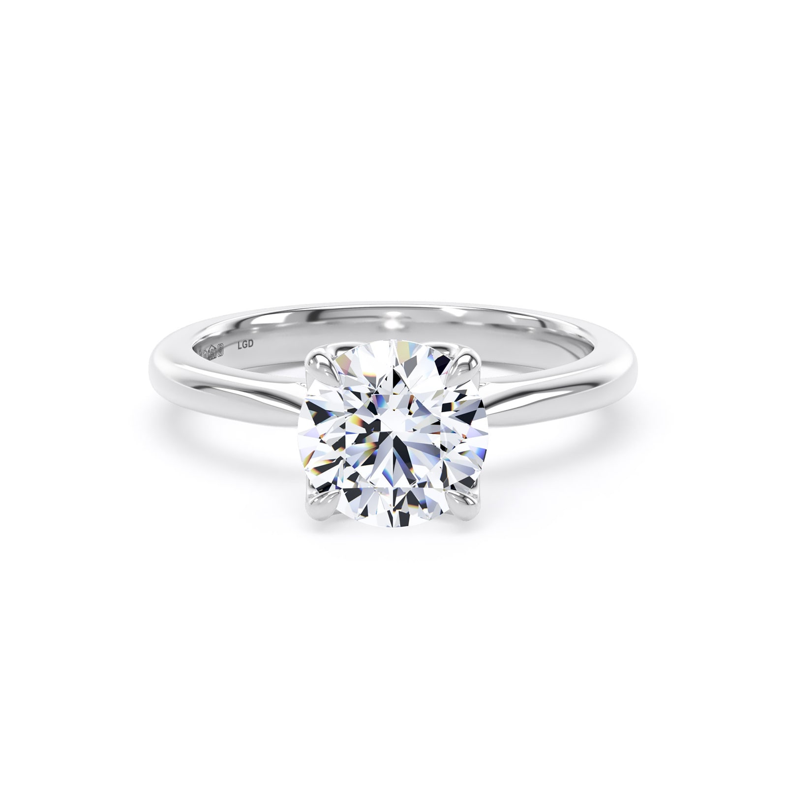 Best Luxury 
Platinum 1.50cttw Brilliant Cut Lab Grown Diamond Solitaire Engagement Ring