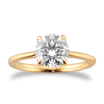 Goldsmiths 18ct Yellow Gold 1.50cttw Brilliant Cut Lab Grown Diamond Solitaire Engagement Ring Goldsmiths 18ct Yellow Gold 1.50cttw Brilliant Cut Lab Grown Diamond Solitaire Engagement Ring