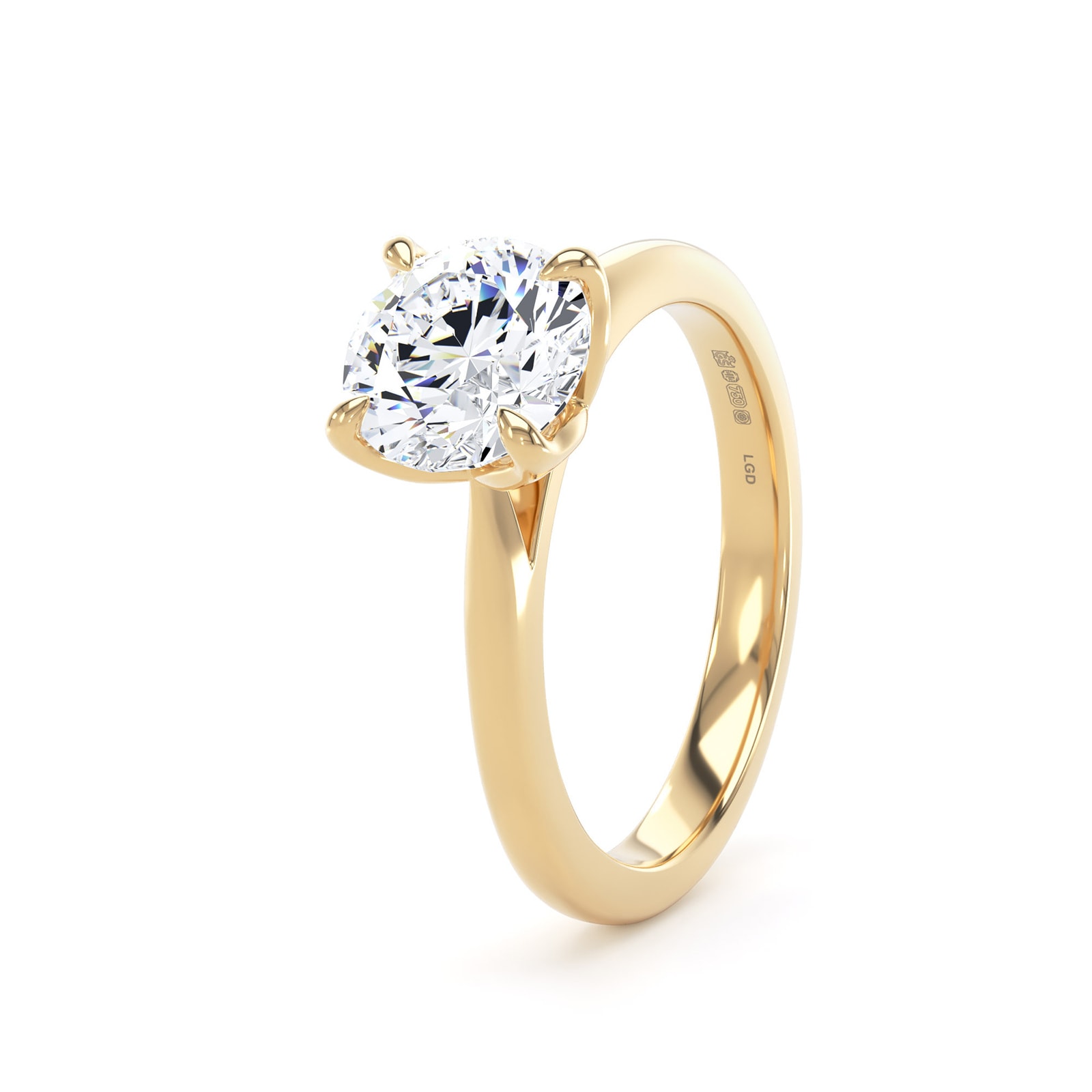 Goldsmiths 18ct Yellow Gold 1.50cttw Brilliant Cut Lab Grown Diamond Solitaire Engagement Ring Goldsmiths 18ct Yellow Gold 1.50cttw Brilliant Cut Lab Grown Diamond Solitaire Engagement Ring