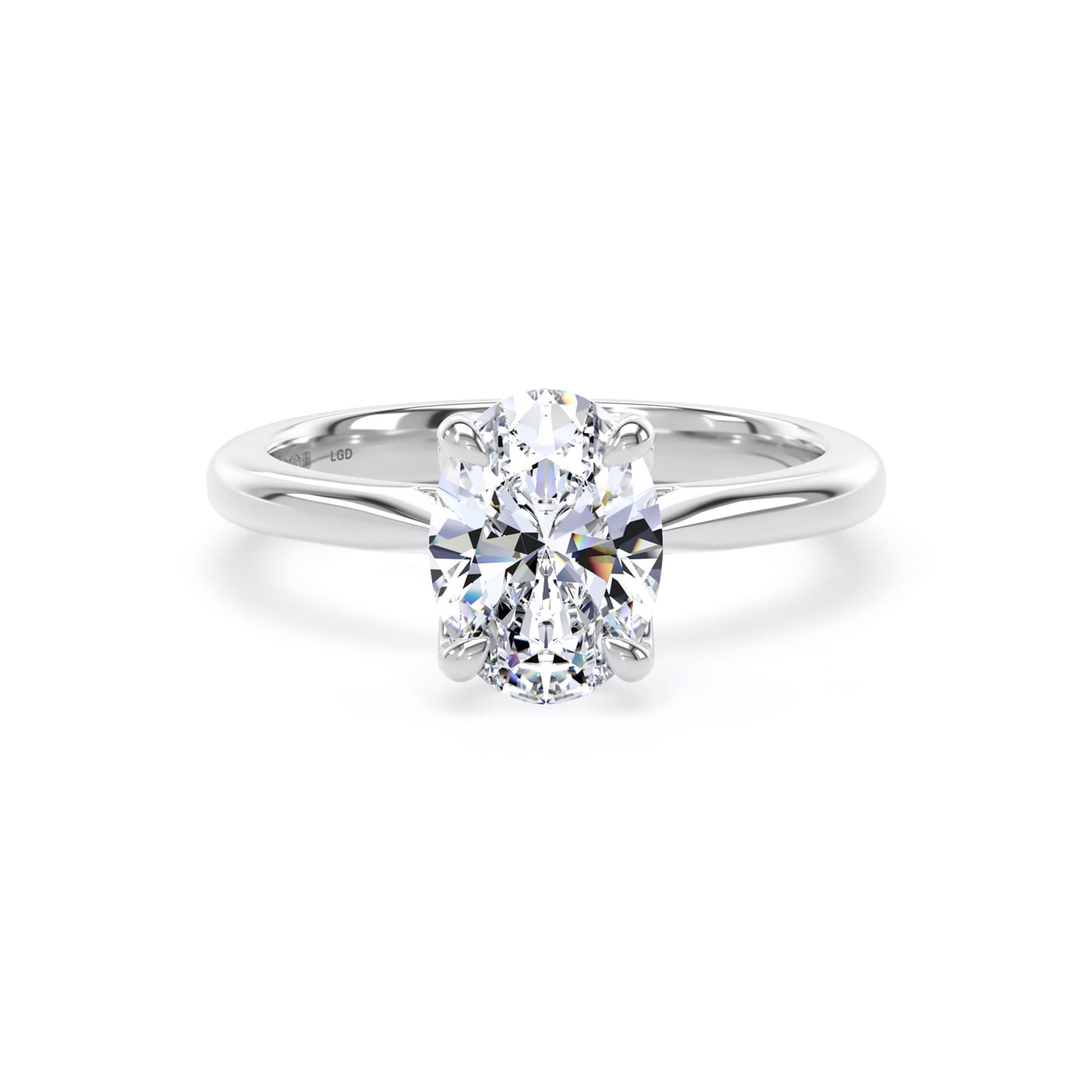 Best Luxury 
Platinum 1.50cttw Oval Cut Lab Grown Diamond Solitaire Engagement Ring