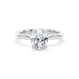 Goldsmiths Platinum 1.50cttw Oval Cut Lab Grown Diamond Solitaire Engagement Ring