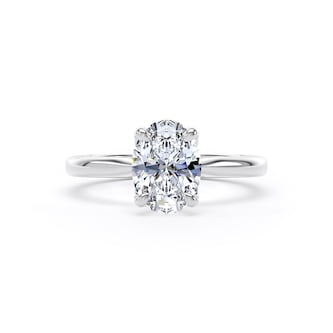 Goldsmiths Platinum 1.50cttw Oval Cut Lab Grown Diamond Solitaire Engagement Ring